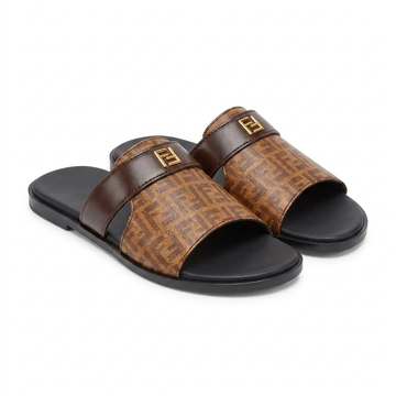 Luxury Brown Designer Slide Sandals – Premium Casual Slippers