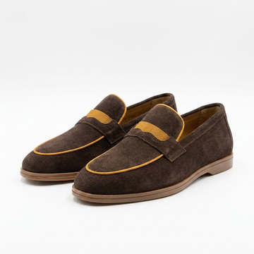 Men’s Dark Brown Suede Loafers – Premium Classic Slip-On Shoes