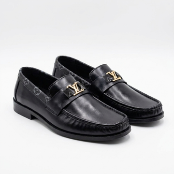 Glossy Black Plain Loafers – Plain Luxury Dress Shoes