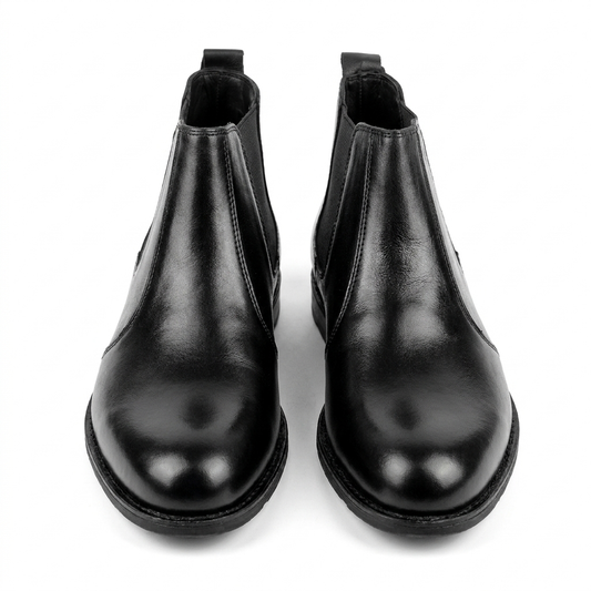 Men’s Premium Black Chelsea Boots – Classic Leather Ankle Boots