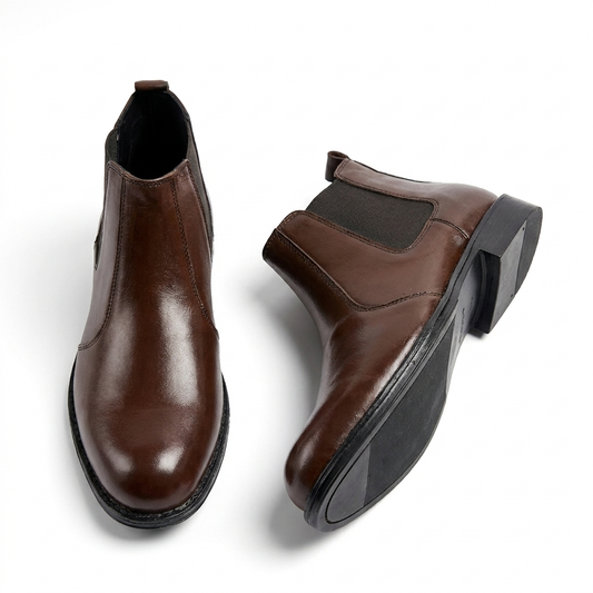 Men’s Premium Brown Chelsea Boots – Classic Leather Ankle Boots